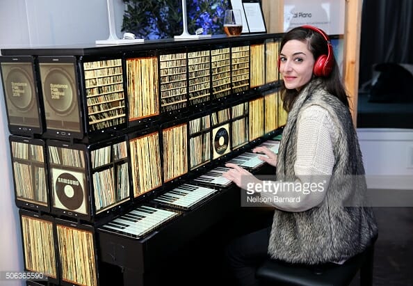 Interactive piano made of tablets for a branded experiential marketing campaign for Samsung.
