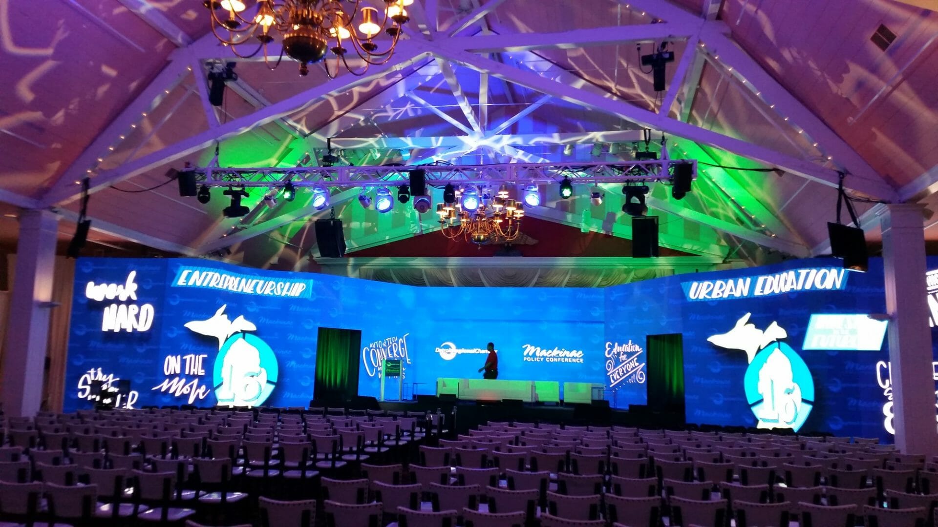 conference stage setup